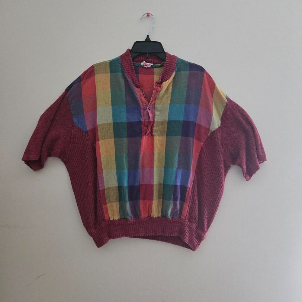 Vintage Plaid Summer Sweater